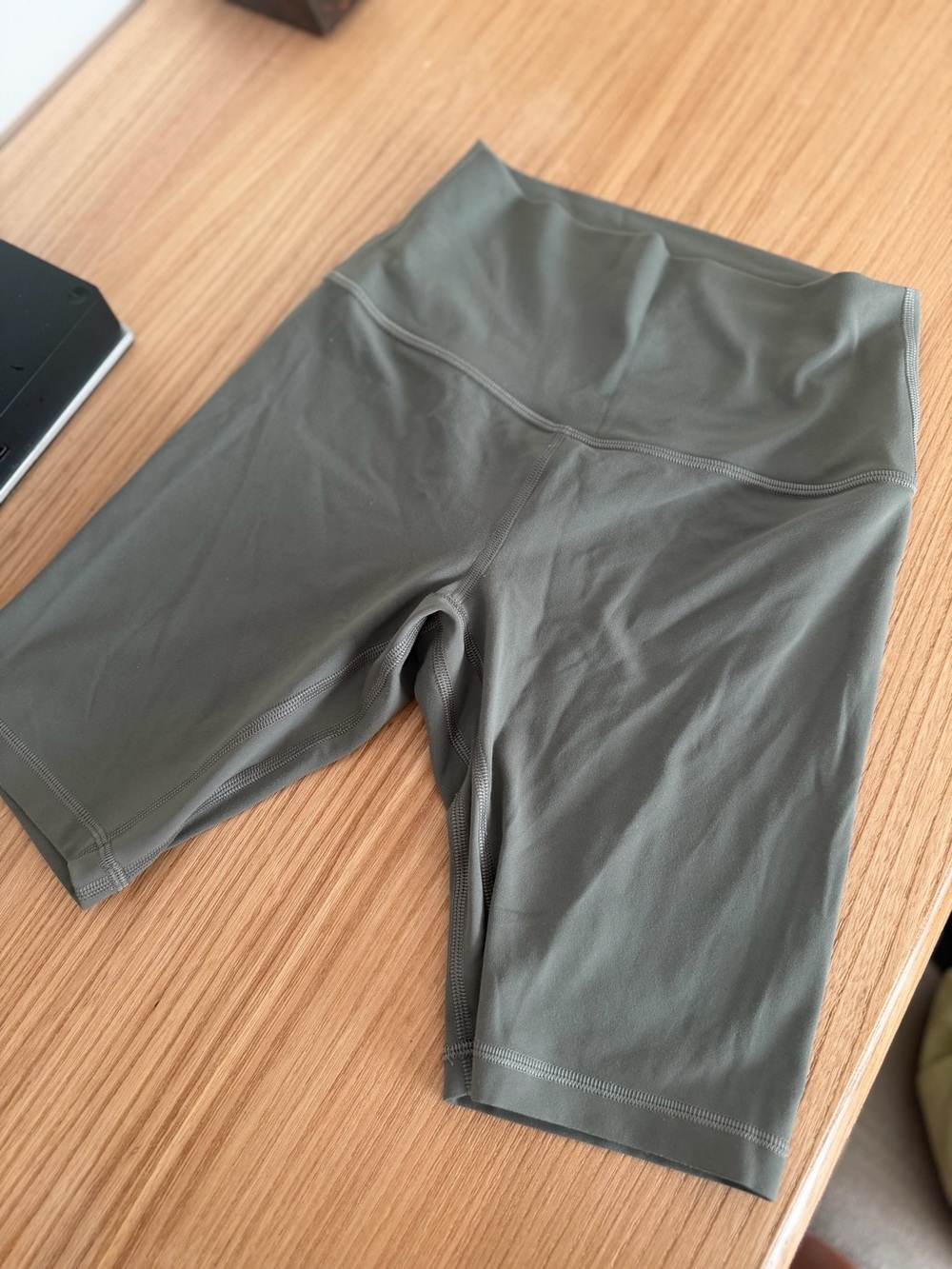 Women’s High-Waist Olive Active Bike Shorts